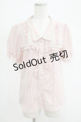 axes femme / ストライプブラウス M ピンク H-25-04-23-039-AX-BL-NS-ZH