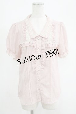 画像1: axes femme / ストライプブラウス M ピンク H-25-04-23-039-AX-BL-NS-ZH