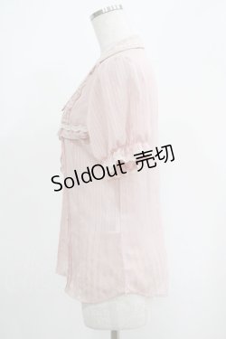 画像2: axes femme / ストライプブラウス M ピンク H-25-04-23-039-AX-BL-NS-ZH