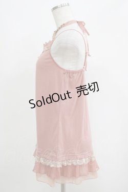 画像2: axes femme / 裾プリーツキャミソール M ピンク H-25-04-23-054-AX-TO-NS-ZH