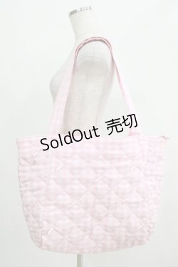 画像1: m petit by misako / キルティングトートバッグ  ピンク H-25-04-23-055-LO-BG-YZ-ZH