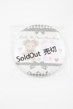 画像1: BABY,THE STARS SHINE BRIGHT / くみゃちゃんのSweet Heart Check柄缶バッジ  ブラック H-25-04-23-060-BA-AC-NS-ZH