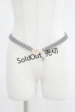 画像1: m petit by misako / サンリオキャラクターズコラボ クロミ パールベルト  ブラック H-25-04-23-062-LO-BG-NS-ZH