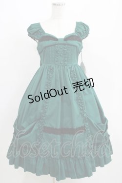 画像1: ALICE and the PIRATES / Dolly Ribbonミニ袖ジャンパースカート Free グリーン H-25-04-23-002-PA-OP-NS-ZH