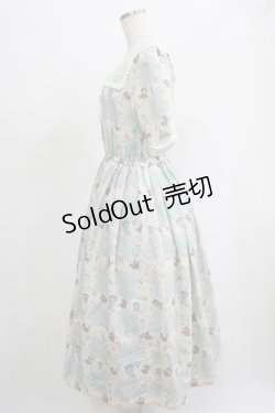 画像2: Fi.n.t / レース付け衿レトロフラワーチェック柄ワンピース Free SAX×WH H-25-04-23-018-CA-OP-NS-ZH