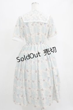 画像3: Fi.n.t / レース付け衿レトロフラワーチェック柄ワンピース Free SAX×WH H-25-04-23-018-CA-OP-NS-ZH