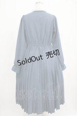 画像3: m petit by misako / レース襟プリーツワンピース L ブルー H-25-04-23-019-LO-OP-YZ-ZH