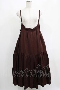 Jane Marple Dans Le Salon / ヴィンテージツイルストラップスカート  chocolate H-25-04-24-032-JM-SK-KB-ZH