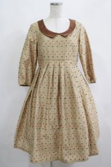Emily Temple cute / カラードットワンピース  茶 H-25-04-24-034-ET-OP-KB-ZH