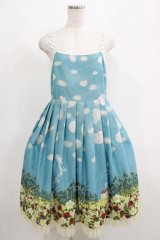 Emily Temple cute / Sheep Dreamキャミワンピース  サックス H-25-04-24-036-ET-OP-KB-ZH