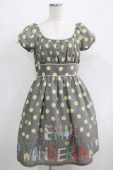 Emily Temple cute / EMILY in WONDERLANDパフワンピース  グレー H-25-04-24-038-ET-OP-KB-ZH