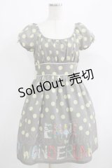 Emily Temple cute / EMILY in WONDERLANDパフワンピース  グレー H-25-04-24-038-ET-OP-KB-ZH