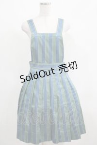 Jane Marple / Dot Stripe Jacquardのサロペットスカート Free ミント H-25-04-24-049-JM-SK-KB-ZT021