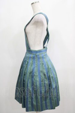 画像2: Jane Marple / Dot Stripe Jacquardのサロペットスカート Free ミント H-25-04-24-049-JM-SK-KB-ZT021