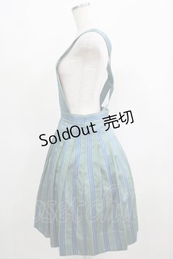 画像2: Jane Marple / Dot Stripe Jacquardのサロペットスカート Free ミント H-25-04-24-049-JM-SK-KB-ZT021