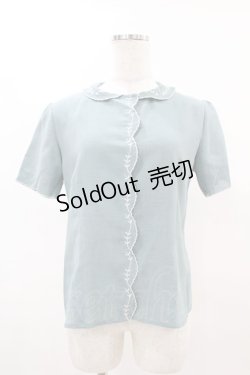 画像1: an another angelus / リーフ刺繍ブラウス Free B/GREEN H-25-04-24-1050-CA-BL-NS-ZH