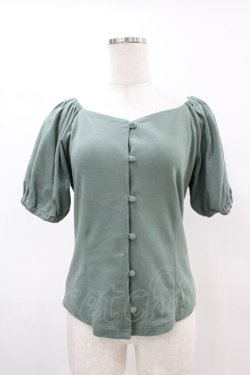 画像1: an another angelus / コルセットパフスリーブT Free GREEN H-25-04-24-1051-CA-TO-NS-ZH