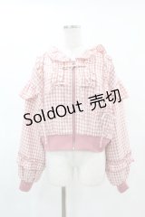 axes femme kawaii / フリルフーディブルゾン M ピンク H-25-04-24-1052-AX-JA-NS-ZH