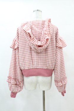 画像2: axes femme kawaii / フリルフーディブルゾン M ピンク H-25-04-24-1052-AX-JA-NS-ZH