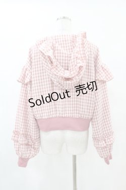 画像2: axes femme kawaii / フリルフーディブルゾン M ピンク H-25-04-24-1052-AX-JA-NS-ZH