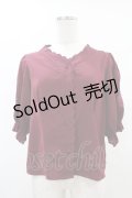 an another angelus / 袖カットワークブラウス Free BORDEAUX H-25-04-24-1053-CA-BL-NS-ZH