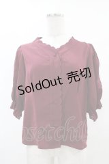 an another angelus / 袖カットワークブラウス Free BORDEAUX H-25-04-24-1053-CA-BL-NS-ZH