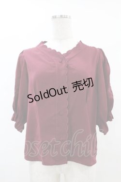 画像1: an another angelus / 袖カットワークブラウス Free BORDEAUX H-25-04-24-1053-CA-BL-NS-ZH