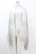 Fi.n.t / エッフェル塔刺繍入りチェックストール Free BEIGE×BLUE H-25-04-24-1061-CA-TO-NS-ZH