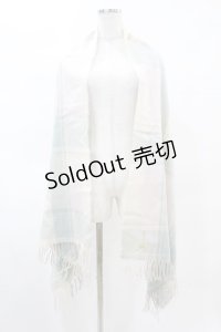 Fi.n.t / エッフェル塔刺繍入りチェックストール Free BEIGE×BLUE H-25-04-24-1061-CA-TO-NS-ZH