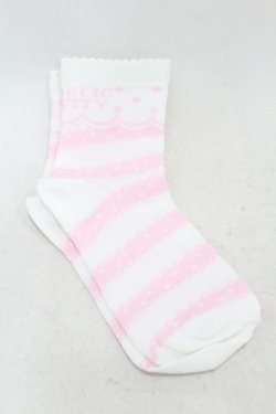 画像2: Angelic Pretty / クルー丈ソックス  オフ/ピンク H-25-04-24-1007-AP-ZA-NS-ZH