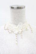 axes femme / 蝶モチーフレースチョーカー  オフ H-25-04-24-1010-AX-AC-NS-ZH