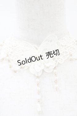 画像2: axes femme / 蝶モチーフレースチョーカー  オフ H-25-04-24-1010-AX-AC-NS-ZH