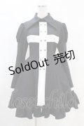 ATELIER BOZ / カレン十字架長袖ワンピース L ブラック/ホワイト H-25-04-24-1014-EL-OP-NS-ZH