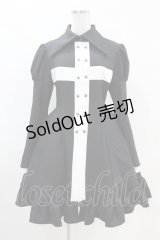 ATELIER BOZ / カレン十字架長袖ワンピース L ブラック/ホワイト H-25-04-24-1014-EL-OP-NS-ZH