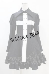 ATELIER BOZ / カレン十字架長袖ワンピース L ブラック/ホワイト H-25-04-24-1014-EL-OP-NS-ZH