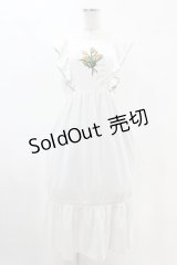 Fi.n.t / アートフラワー刺繍ショルダーフリルワンピース Free OFF WHITE H-25-04-24-1020-CA-OP-NS-ZH