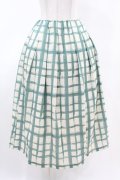 an another angelus / ペイントタッチ柄タックスカート Free GREEN×WH H-25-04-24-1022-CA-SK-NS-ZH