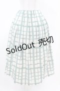 an another angelus / ペイントタッチ柄タックスカート Free GREEN×WH H-25-04-24-1022-CA-SK-NS-ZH