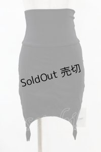 Melt the lady / ガーターライクスカート S ブラック H-25-04-24-1030-PU-SK-NS-ZH