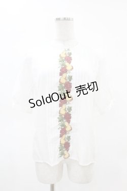 画像1: Fi.n.t / フロントヴィンテージフルーツ刺繍ブラウス Free OFF WHITE H-25-04-24-1038-CA-BL-NS-ZH