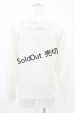 画像2: an another angelus / リボンタイ付きプリーツカラーブラウス Free OFF WHITE H-25-04-24-1040-CA-BL-NS-ZH