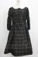 画像1: Jane Marple / Memory shadow check shirring dress  ブラック H-25-04-24-059-JM-OP-KB-ZT010 (1)