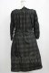 画像3: Jane Marple / Memory shadow check shirring dress  ブラック H-25-04-24-059-JM-OP-KB-ZT010 (3)