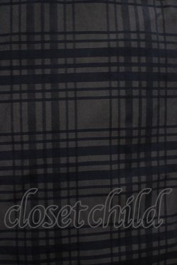 画像4: Jane Marple / Memory shadow check shirring dress  ブラック H-25-04-24-059-JM-OP-KB-ZT010