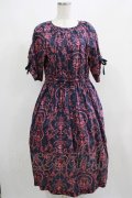 Jane Marple Dans Le Salon / Marie Antoinette drawstring sleeve dress Free ネイビー H-25-04-24-063-JM-OP-KB-ZT037