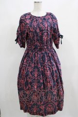Jane Marple Dans Le Salon / Marie Antoinette drawstring sleeve dress Free ネイビー H-25-04-24-063-JM-OP-KB-ZT037