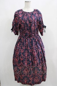 Jane Marple Dans Le Salon / Marie Antoinette drawstring sleeve dress Free ネイビー H-25-04-24-063-JM-OP-KB-ZT037