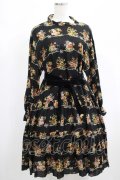 Jane Marple / Jubilee flowersミニドレス  ブラック H-25-04-24-064-JM-OP-KB-ZH