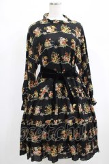 Jane Marple / Jubilee flowersミニドレス  ブラック H-25-04-24-064-JM-OP-KB-ZH