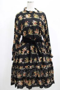 Jane Marple / Jubilee flowersミニドレス  ブラック H-25-04-24-064-JM-OP-KB-ZH